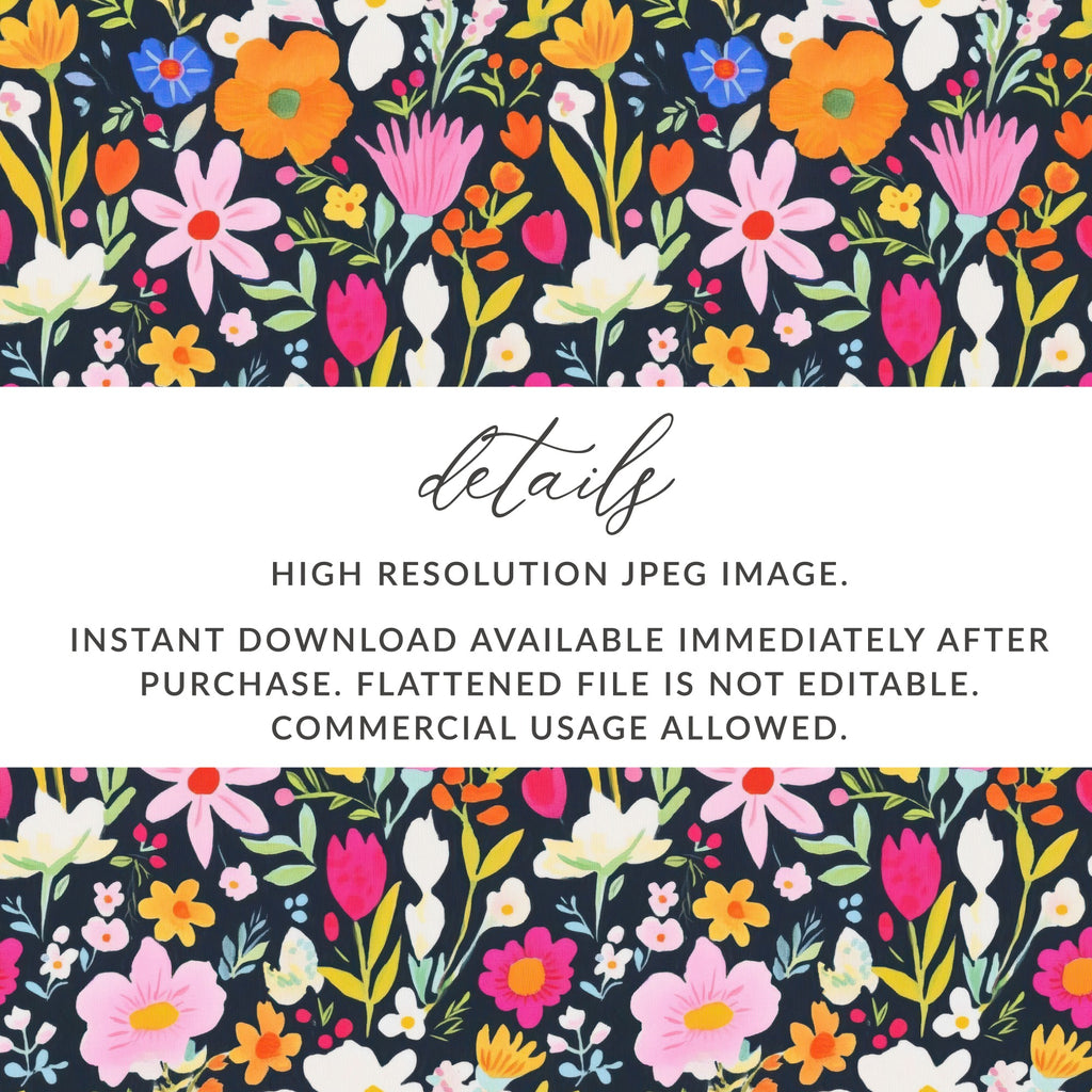 High Resolution Floral Pattern Instant Download JPEG Image