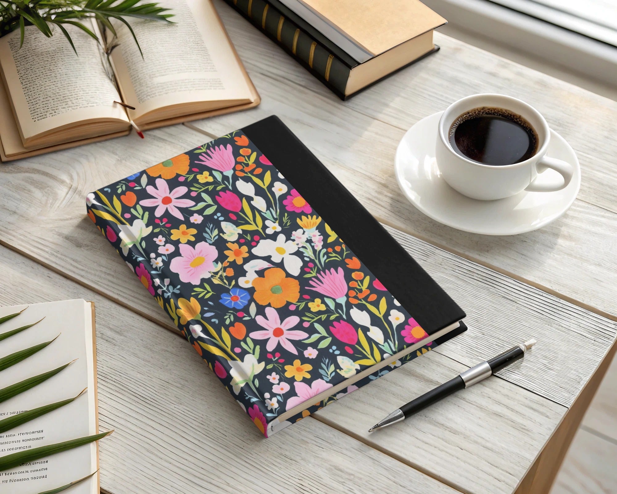Colorful Floral Design Hardcover Notebook for Journal