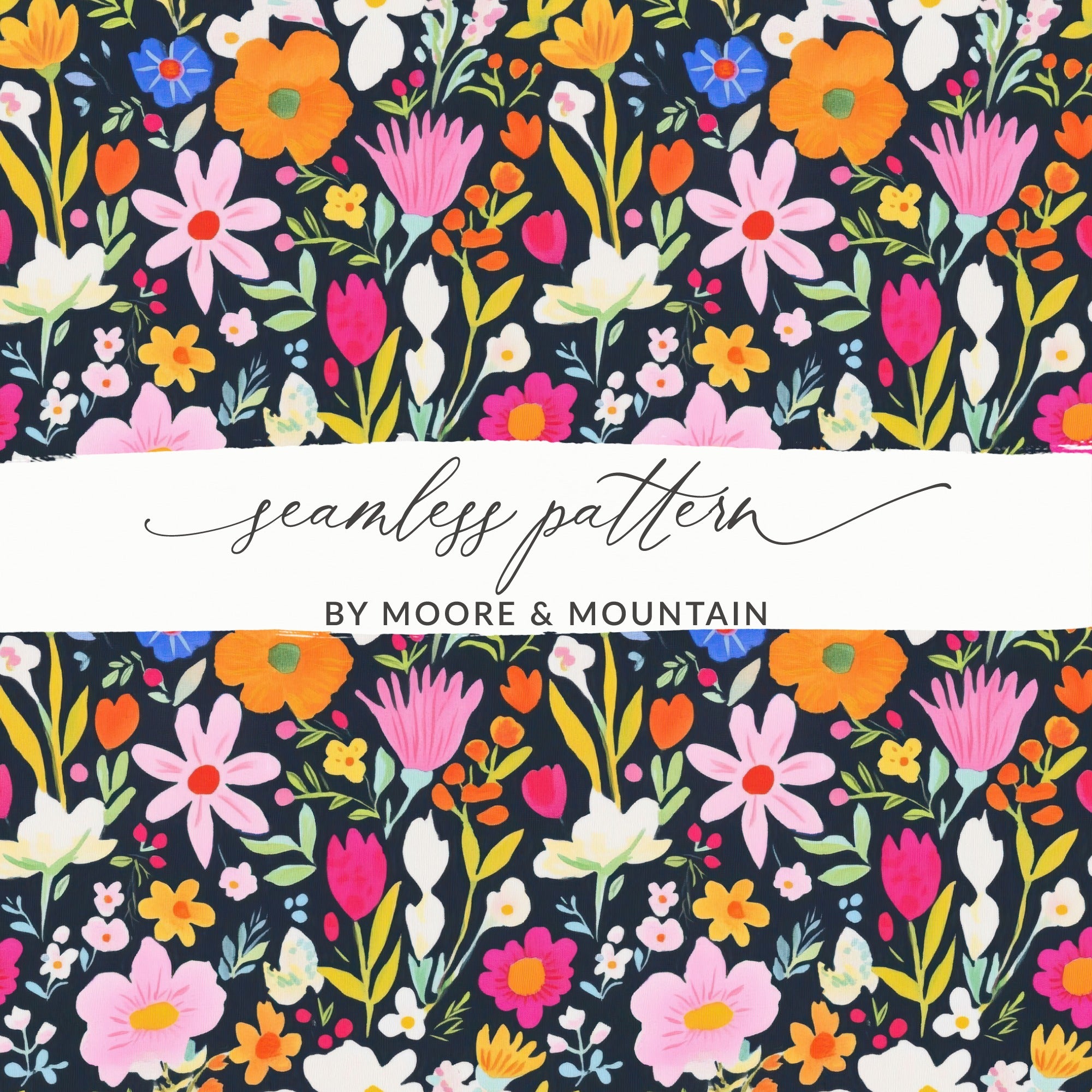 Beautiful Floral Seamless Pattern by Moore & Mountain