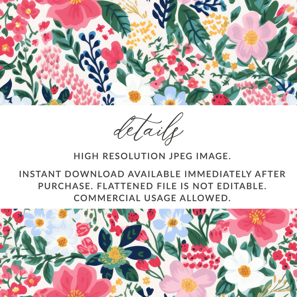 Colorful Floral High Resolution JPEG Digital Download