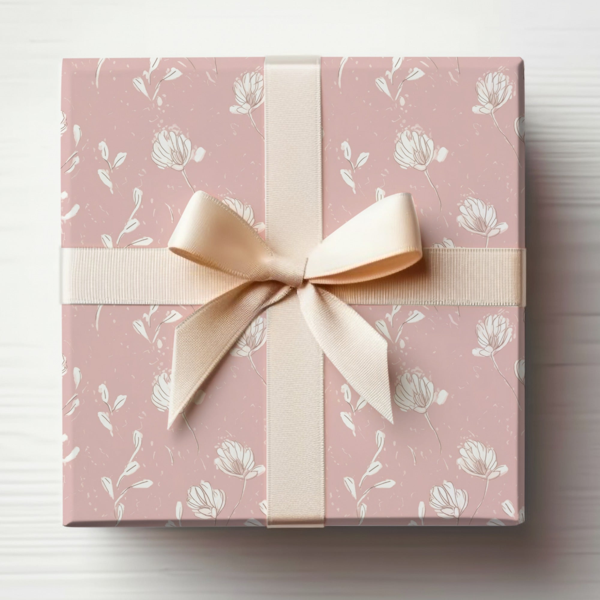 Elegant Floral Patterned Gift Box with Bow
