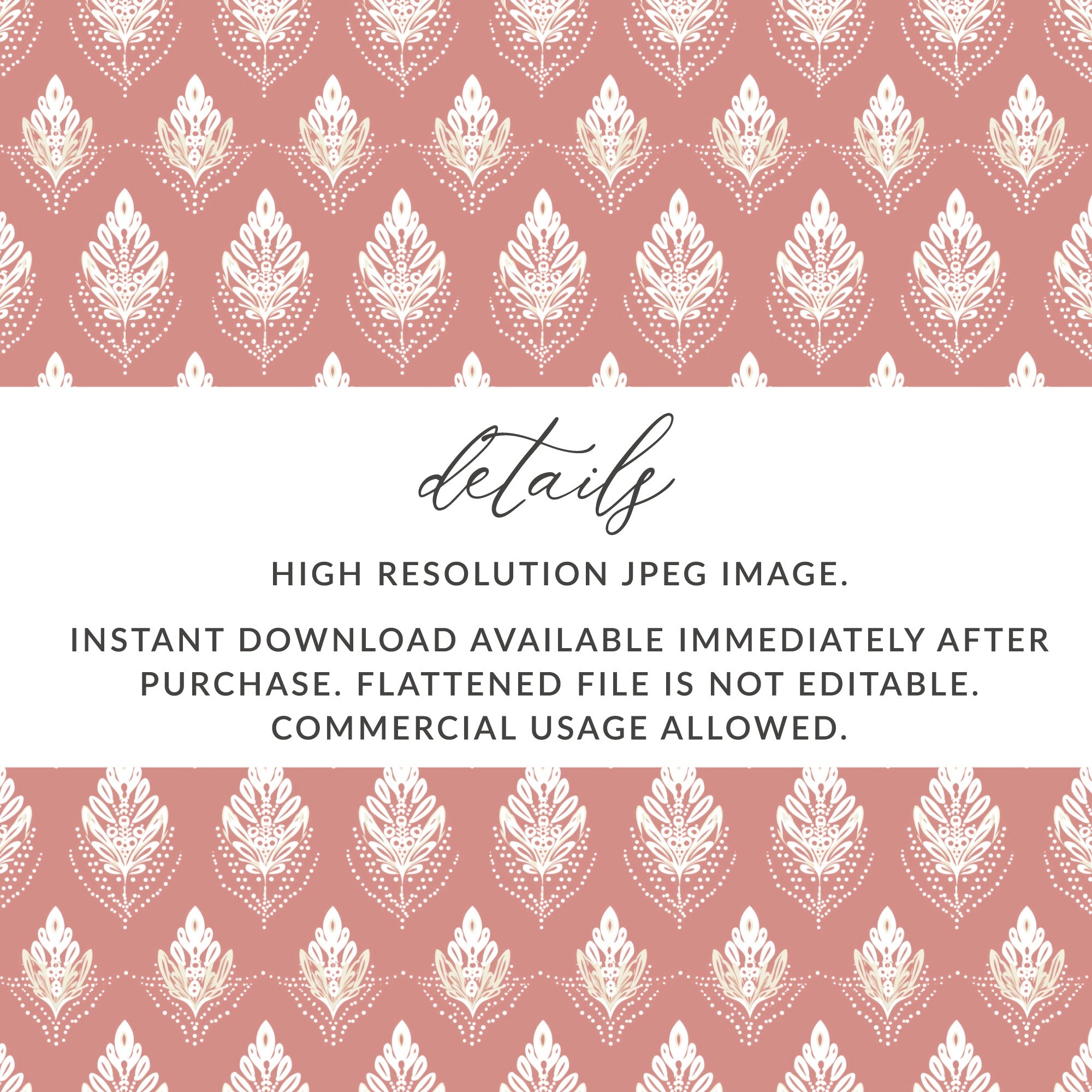 High Resolution Patterned Instant Download JPEG Image