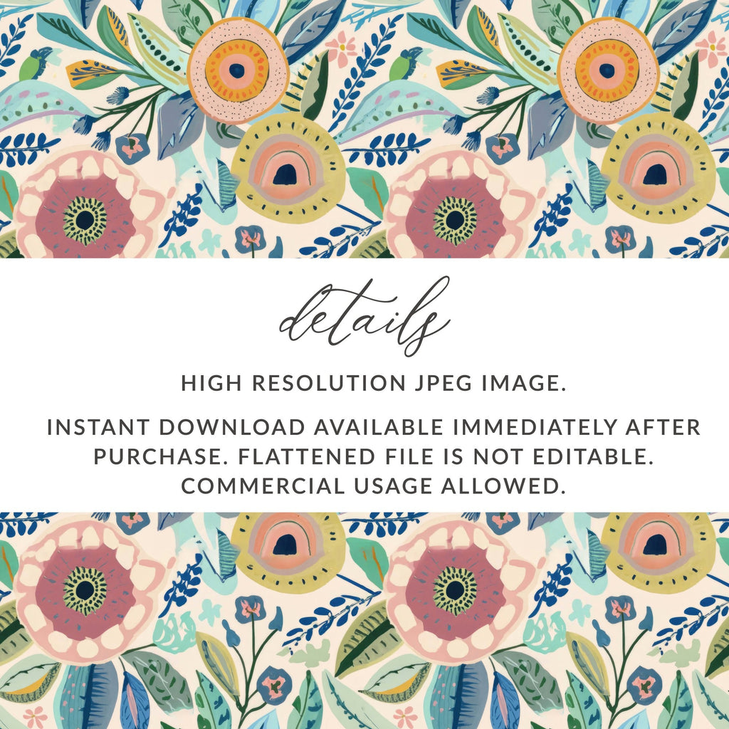 Mod Floral Delightful Blooms | Colorful Flower Digital Art - Moore and Mountain
