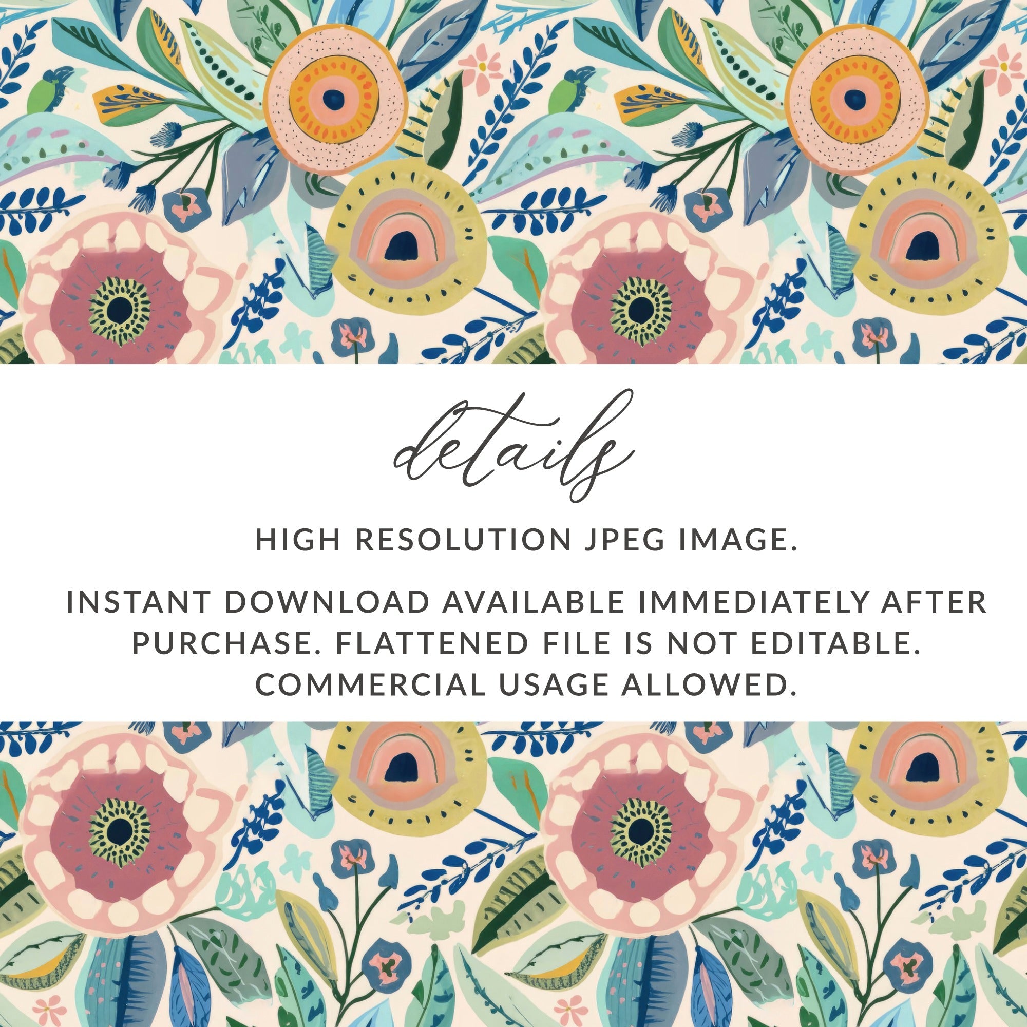 Mod Floral Delightful Blooms | Colorful Flower Digital Art - Moore and Mountain
