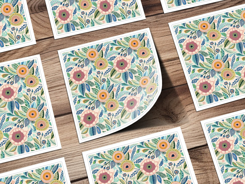 Mod Floral Delightful Blooms | Colorful Flower Digital Art - Moore and Mountain