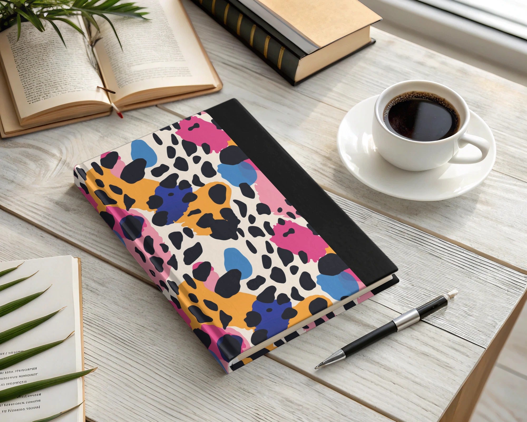 Vibrant Abstract Pattern Hardcover Notepad for Daily Writing