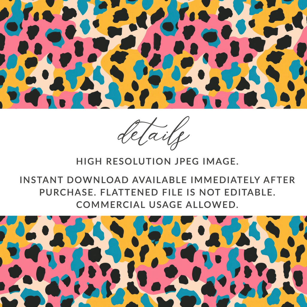Colorful Leopard Print High Resolution JPEG Image Download