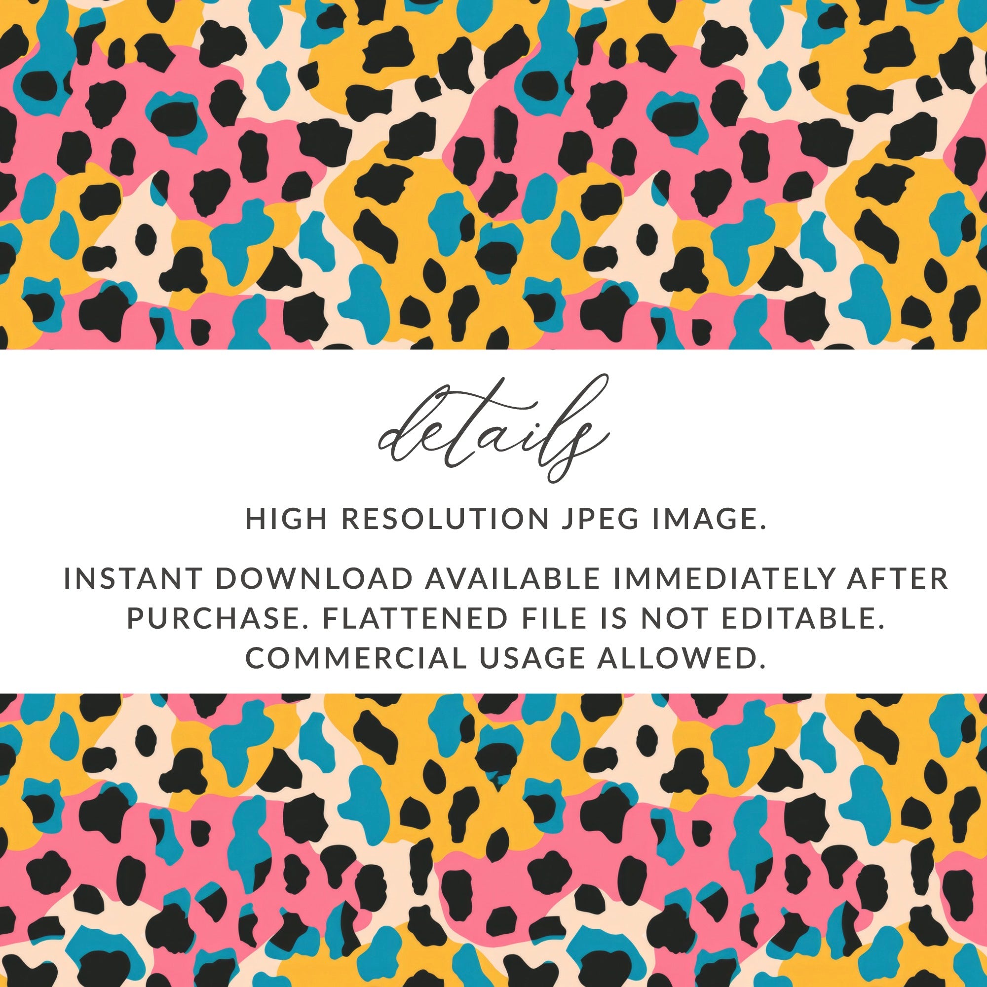 Colorful Leopard Print High Resolution JPEG Image Download