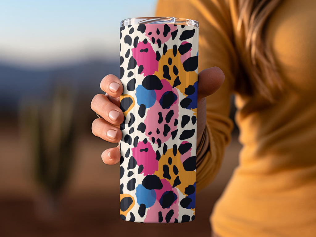 Colorful Leopard Print Insulated Tumbler Travel Mug