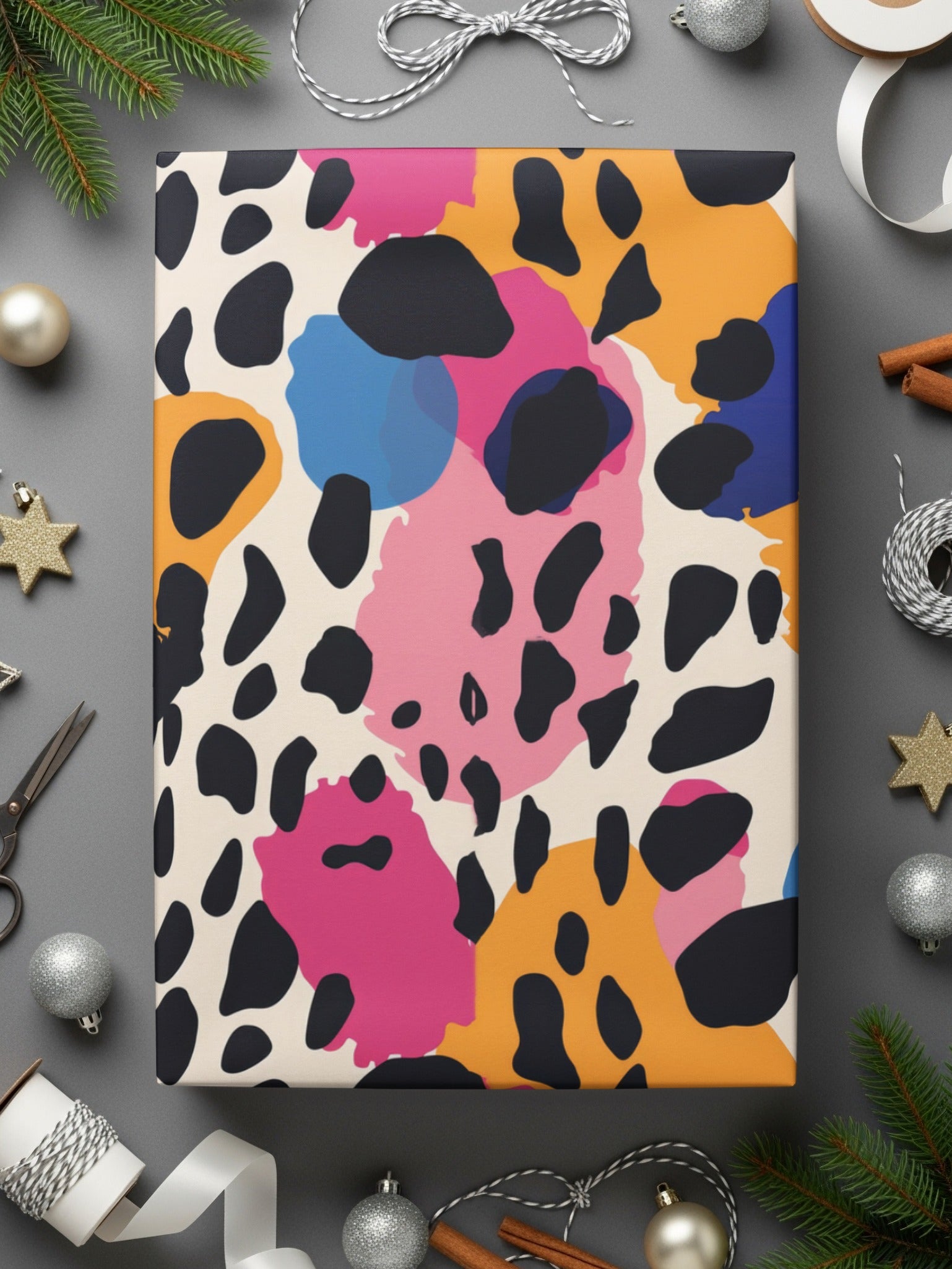 Colorful Leopard Print Pattern Gift Wrap Paper