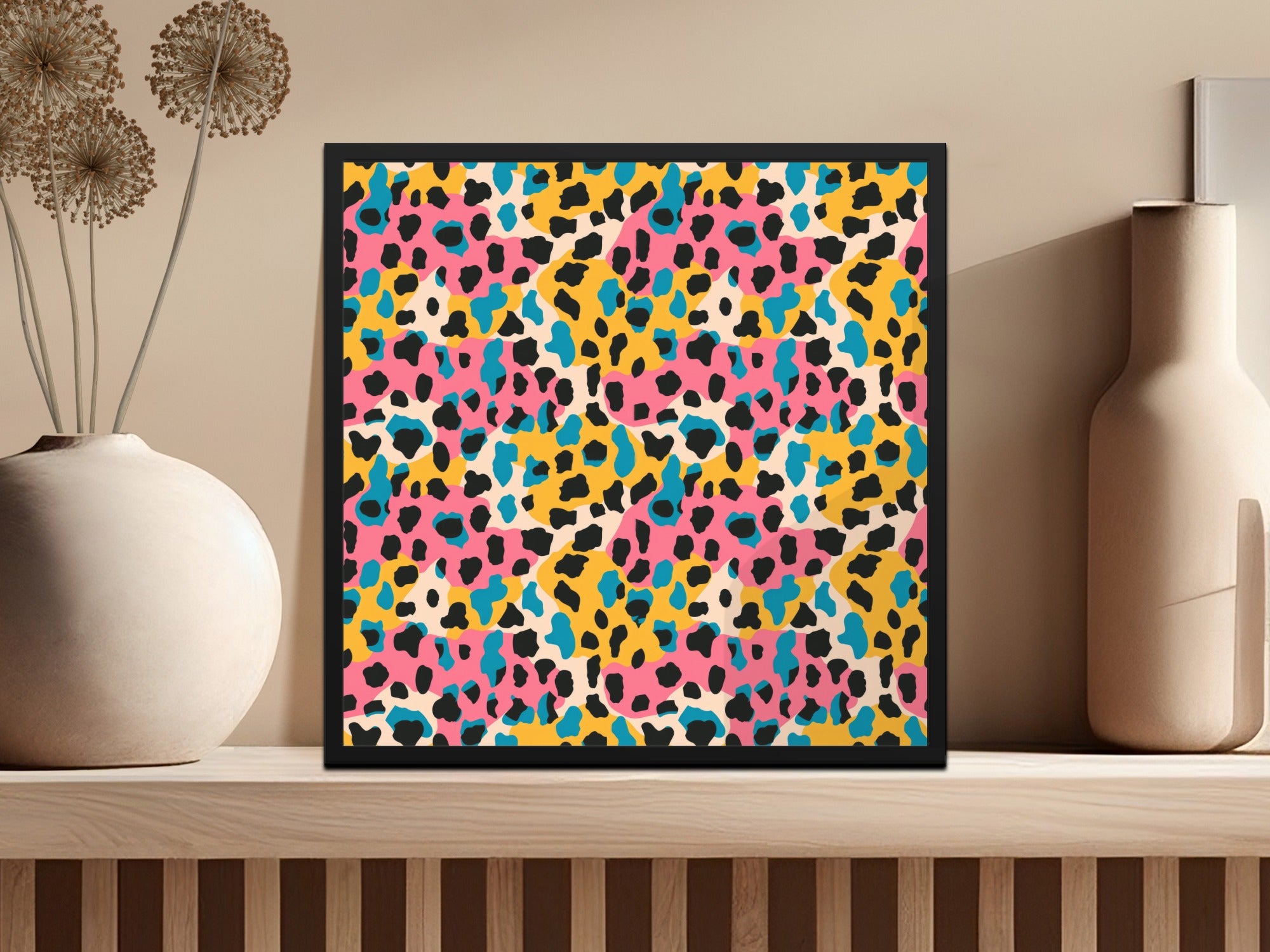 Vibrant Multicolor Abstract Art Print for Modern Decor