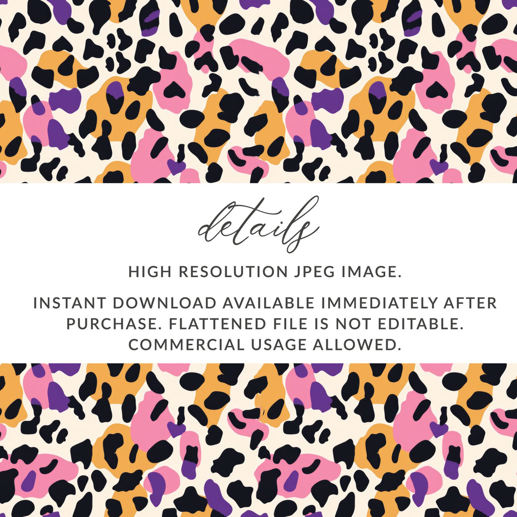 Vibrant Leopard Print High Resolution JPEG Image File