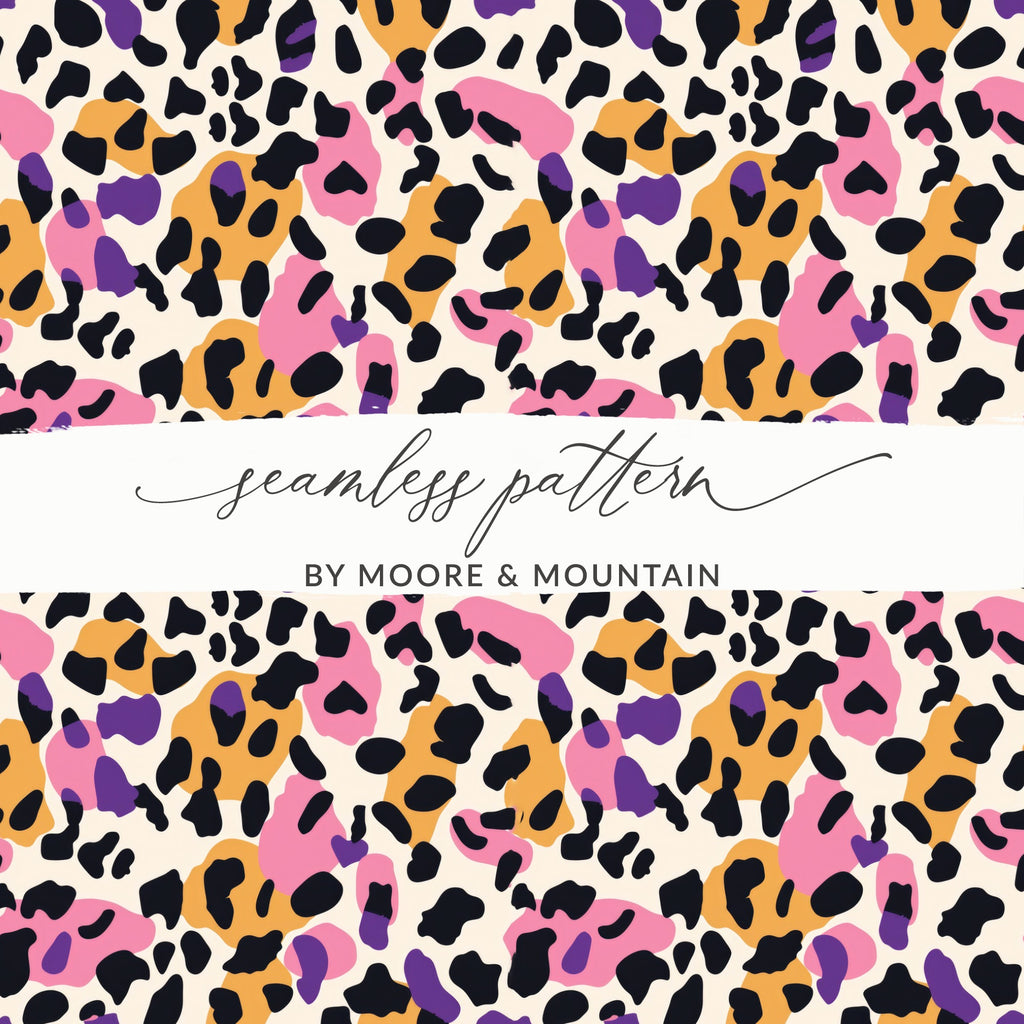 Vibrant Multi-Color Animal Print Seamless Pattern Design