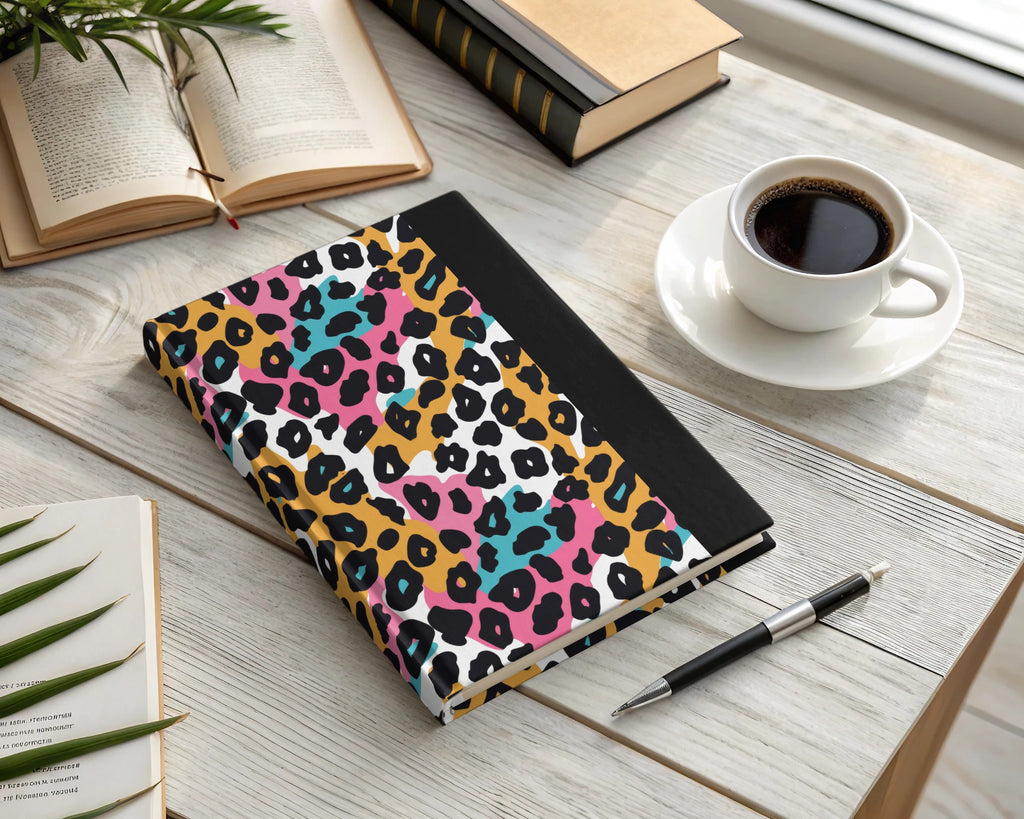 Colorful Leopard Print Hardcover Notebook Journal