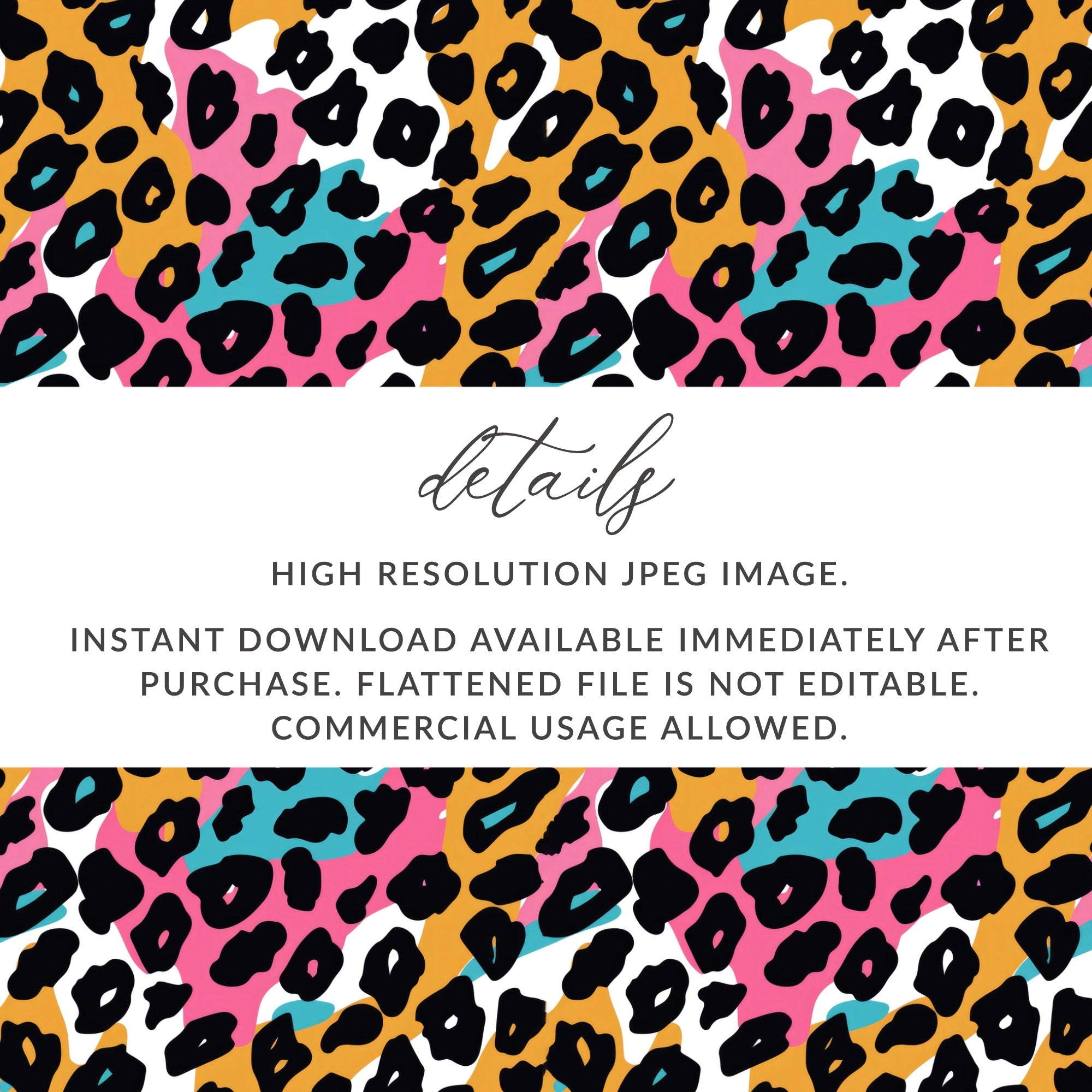 Leopard Print High Resolution Digital Download File