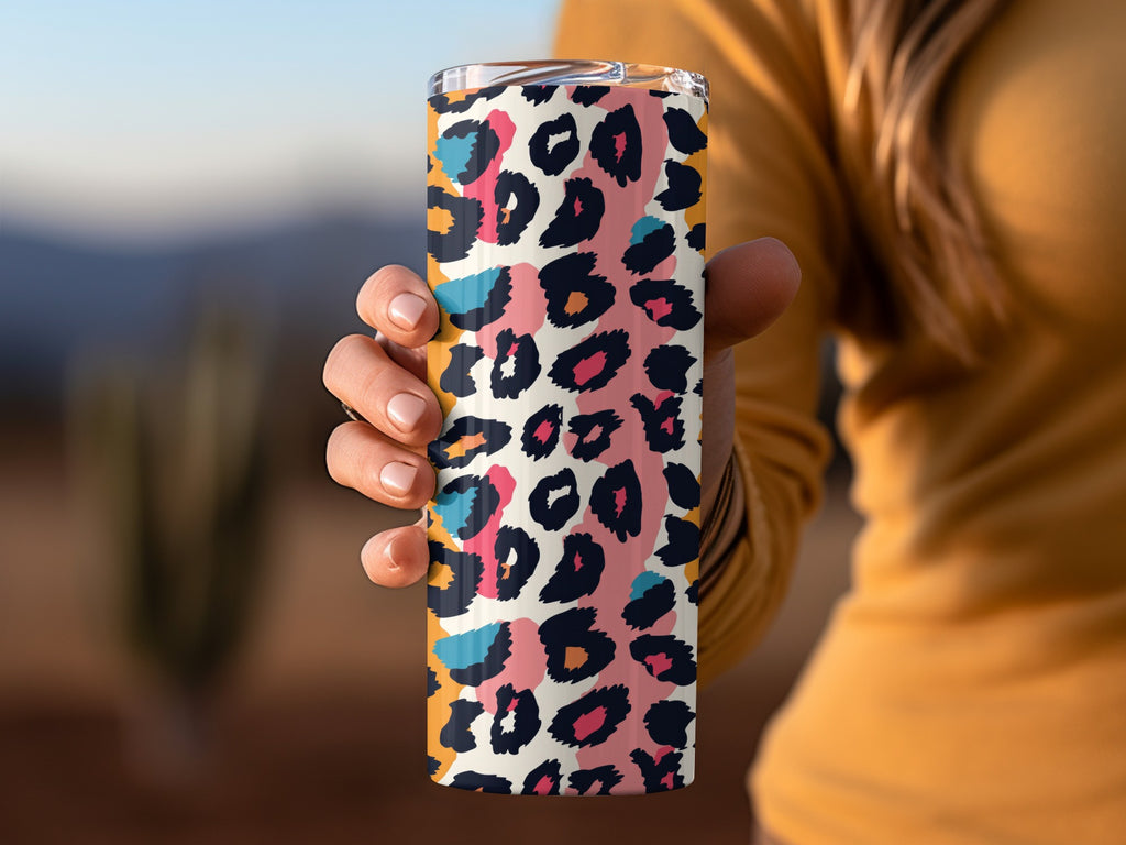 Colorful Leopard Print Tumbler for Stylish Hydration