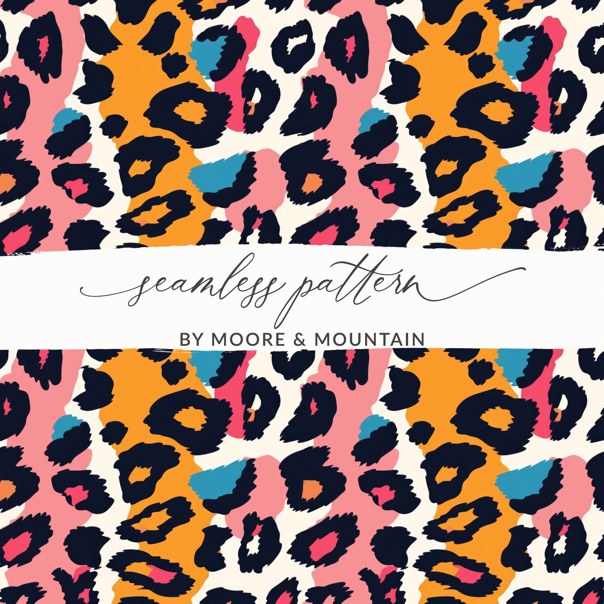 Vibrant Abstract Animal Print Seamless Pattern Design