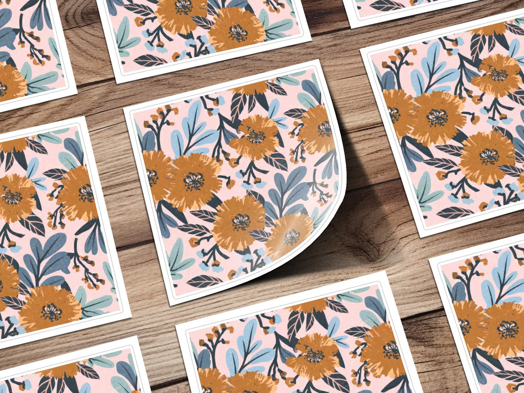 Modern Boho Floral Background Trendy Seamless Floral Pattern - Moore and Mountain