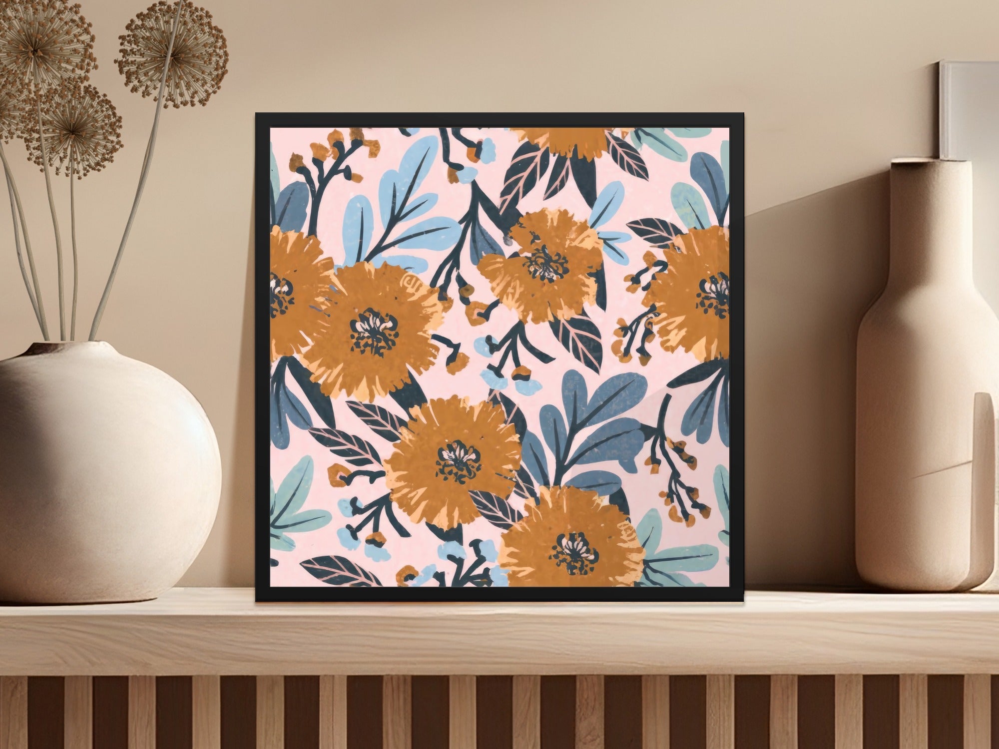 Modern Boho Floral Background Trendy Seamless Floral Pattern - Moore and Mountain