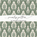 Elegant Moore and Mountain Seamless Pattern Design