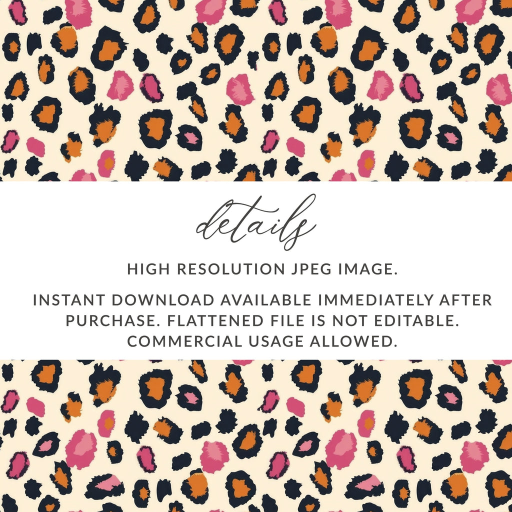 Colorful Leopard Spots Digital Download Pattern