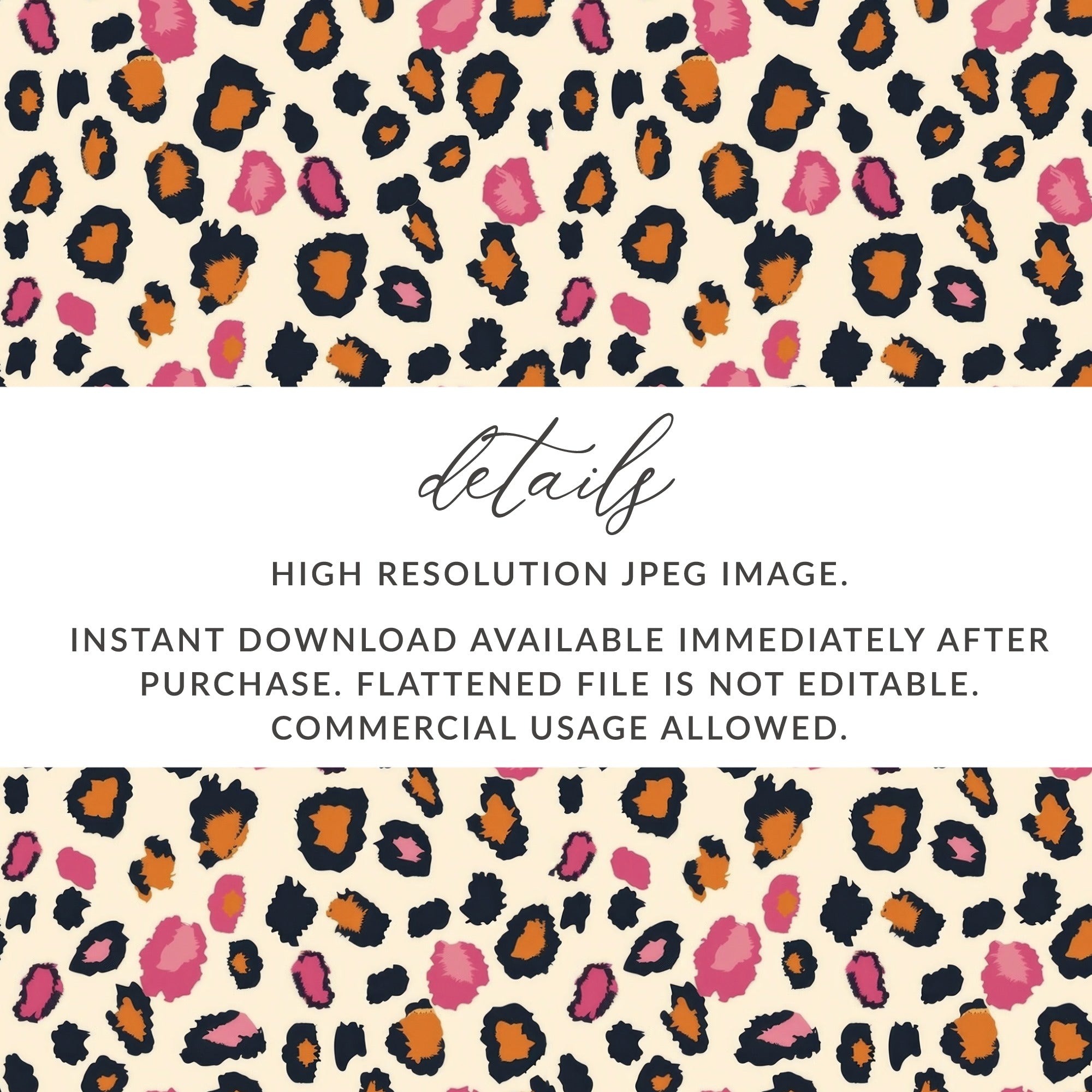 Colorful Leopard Spots Digital Download Pattern