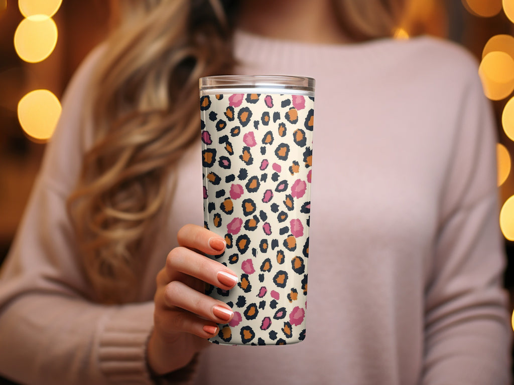 Colorful Leopard Print Insulated Travel Mug Product