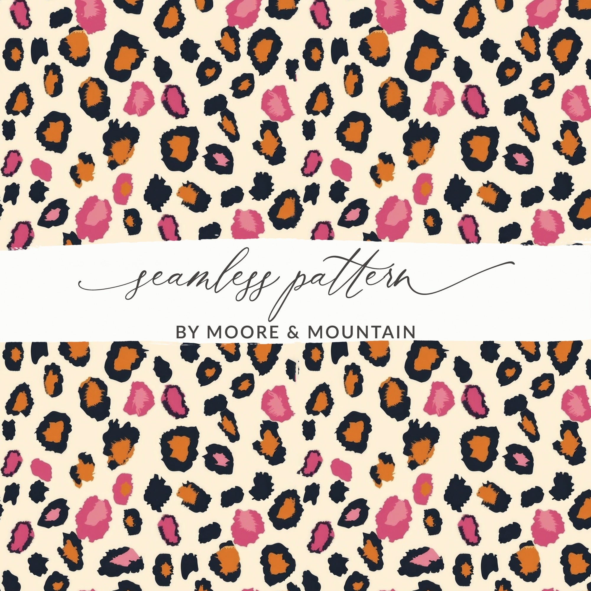 Vibrant Leopard Print Seamless Pattern by Moore & Mountain