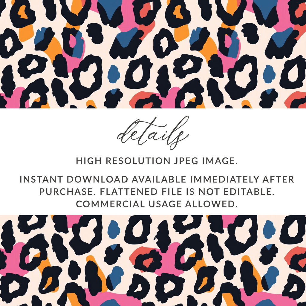 Colorful Leopard Print High Resolution JPEG Image