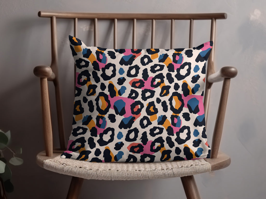 Colorful Leopard Print Decorative Pillow product