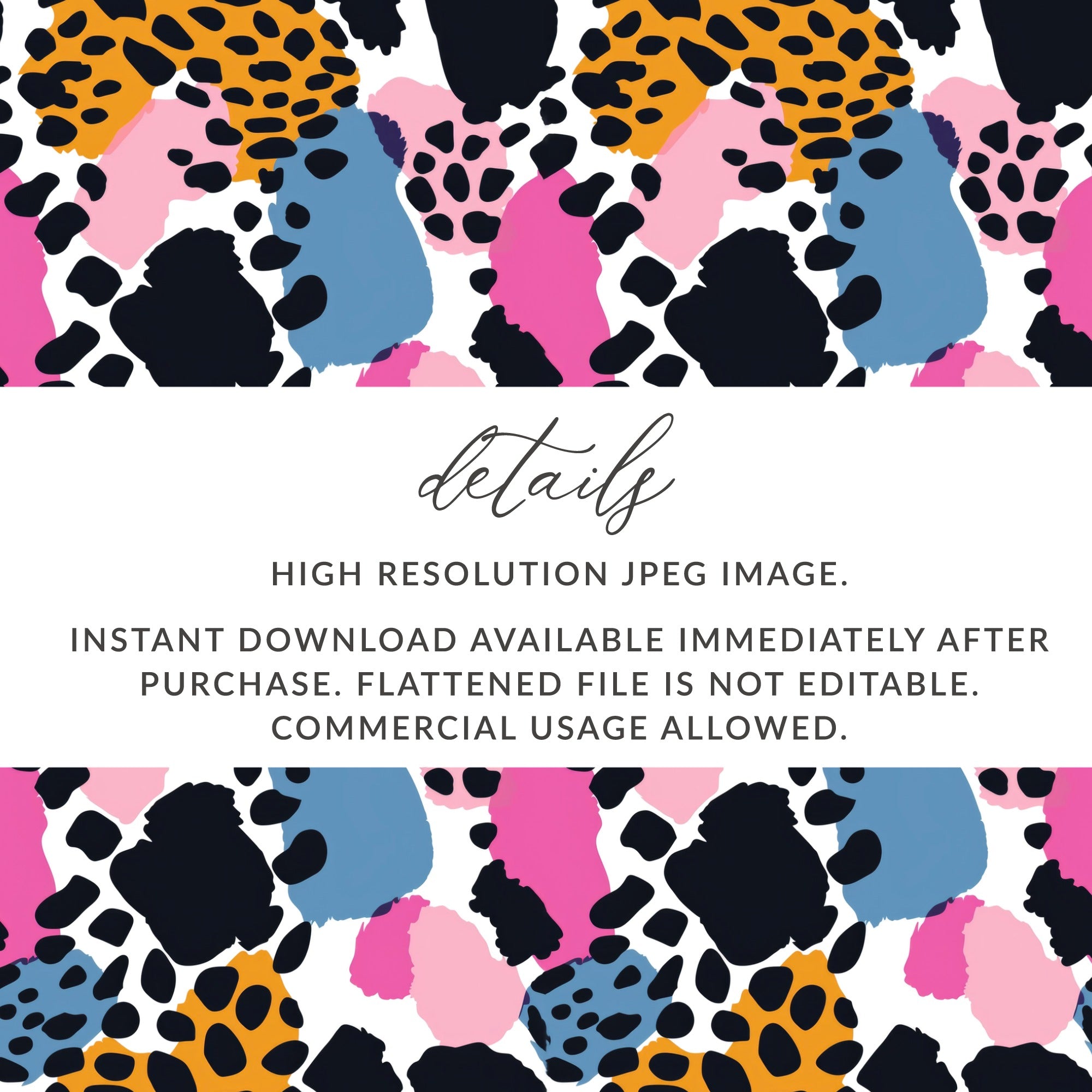 Colorful Abstract Leopard Print High Resolution JPEG Image