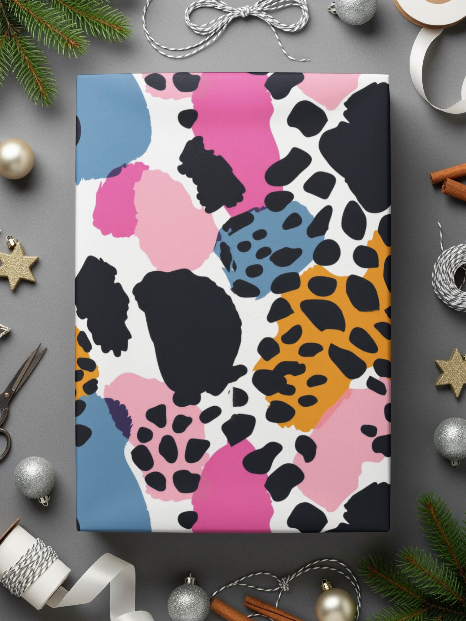 Vibrant Leopard Print Wrapping Paper for All Occasions