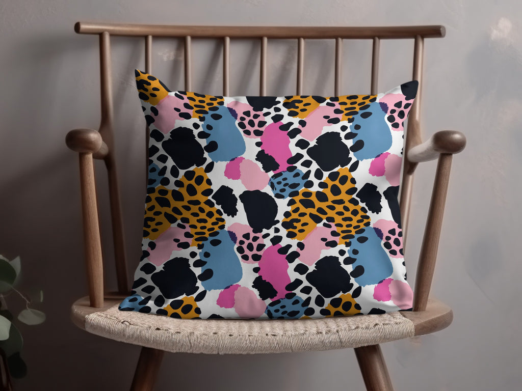 Vibrant Abstract Pattern Square Throw Pillow for Home Decor