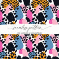 Colorful Abstract Animal Print Seamless Pattern Design