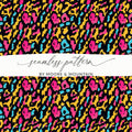 Vibrant Abstract Leopard Print Seamless Pattern Design
