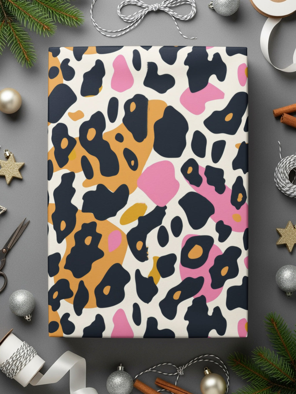 Colorful Abstract Leopard Print Wrapping Paper Product