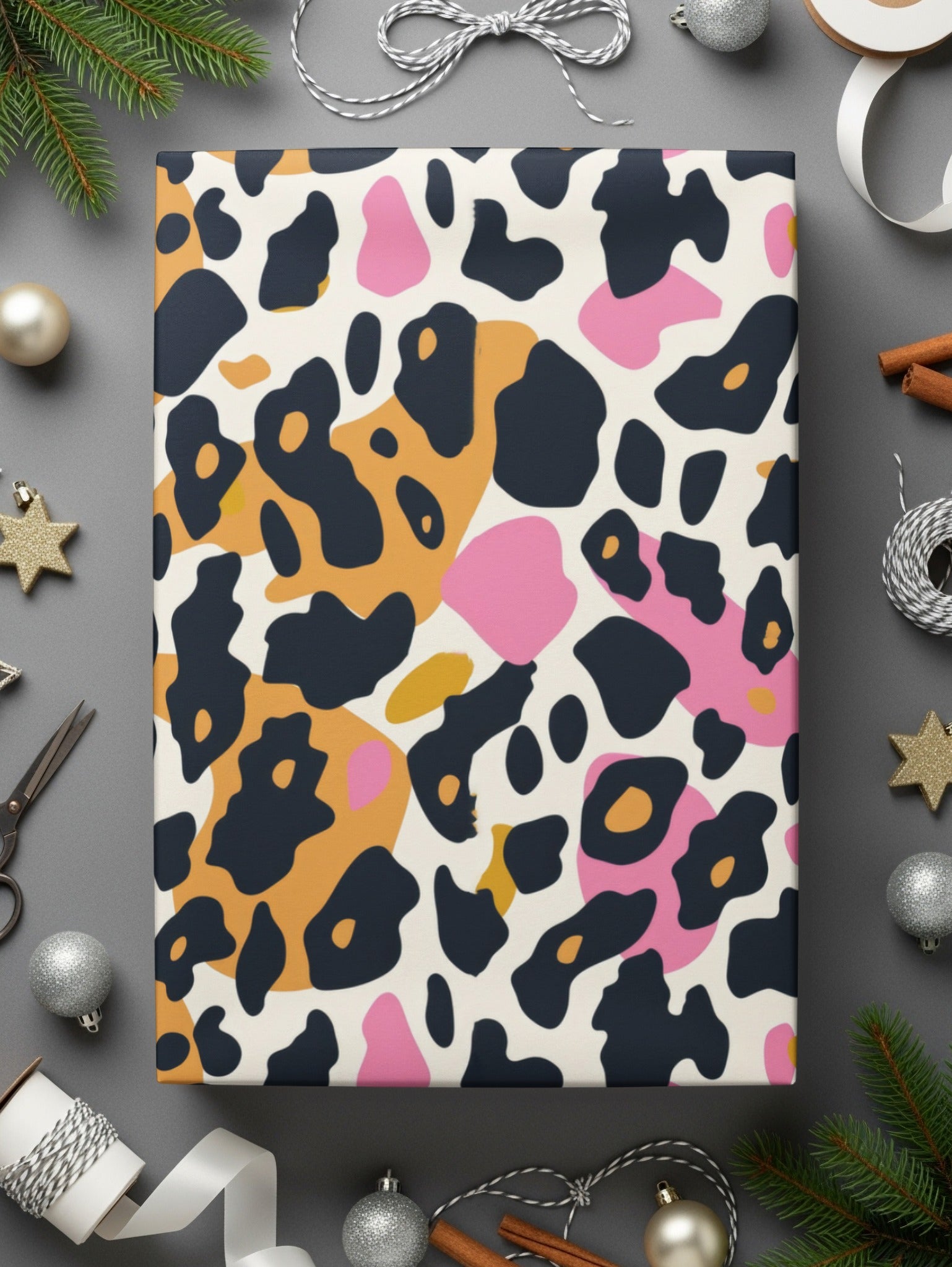 Colorful Abstract Leopard Print Wrapping Paper Product