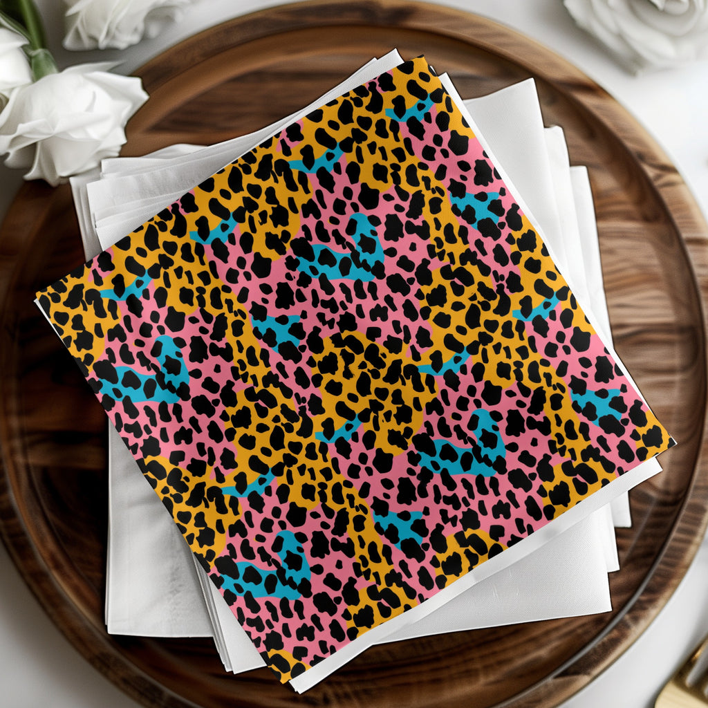 Colorful Leopard Print Pattern Wrapping Paper Sheets