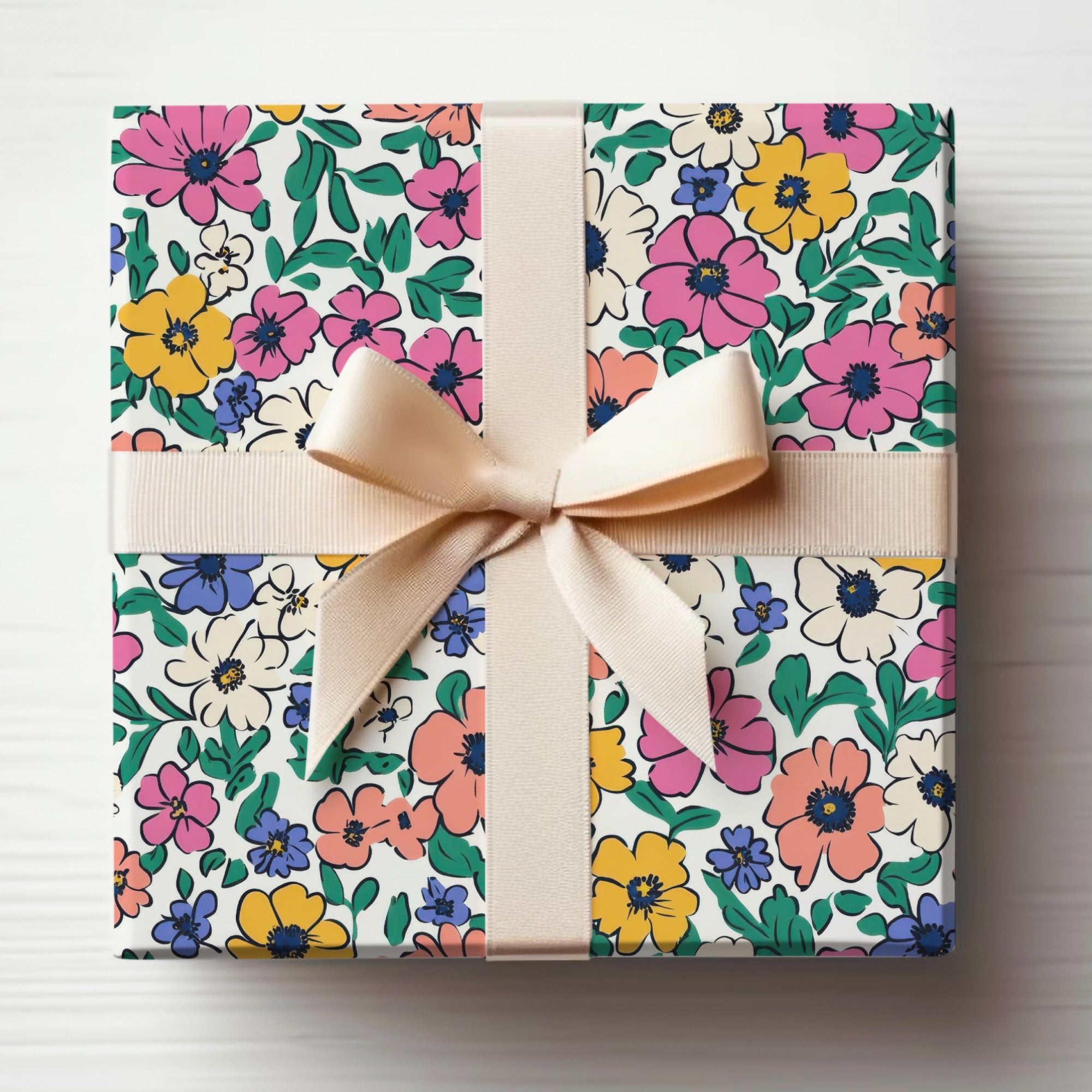 Floral Gift Box with Ribbon for Any Occasion Gift