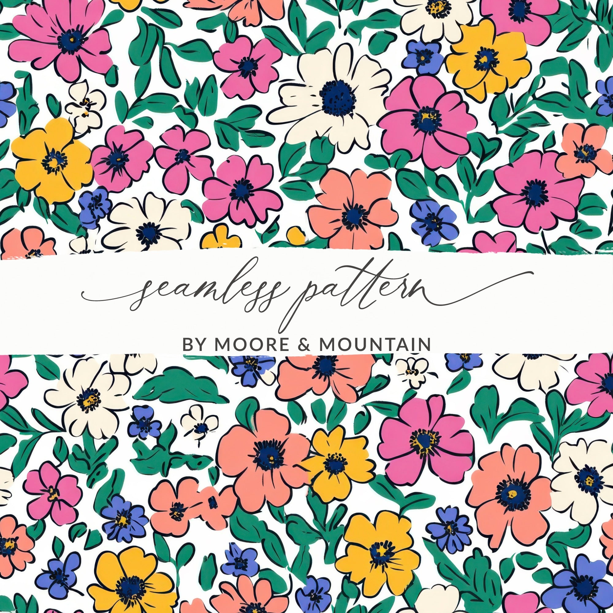 Vibrant Floral Seamless Pattern for Decorative Projects