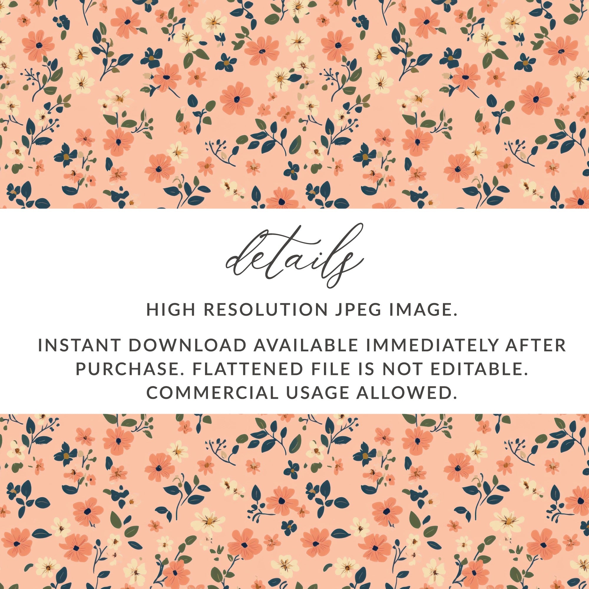 Modern Ditsy Flower Pattern Floral Background Digital - Moore and Mountain