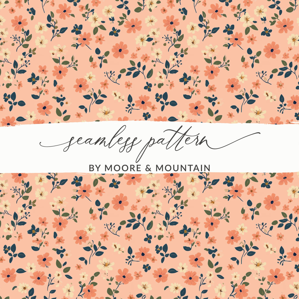 Modern Ditsy Flower Pattern Floral Background Digital - Moore and Mountain