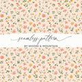 Modern Ditsy Flower Pattern Seamless Flower Repeat Digital - Moore and Mountain