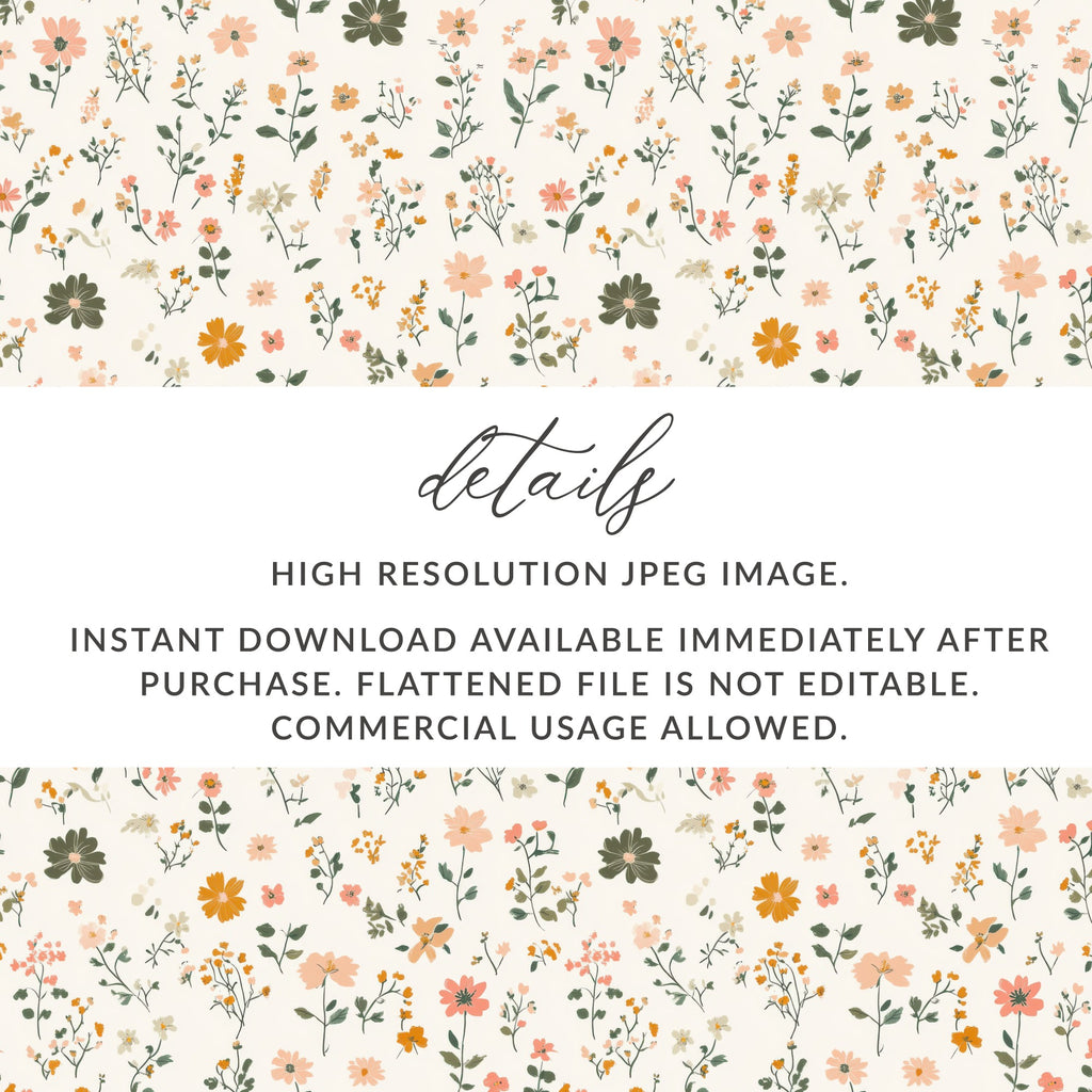 Modern Ditsy Flower Pattern Vector File for Your Projects - Moore and Mountain