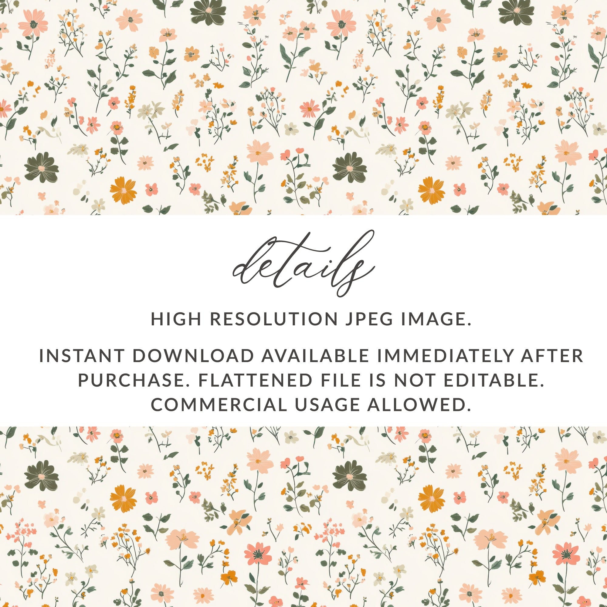 Modern Ditsy Flower Pattern Vector File for Your Projects - Moore and Mountain