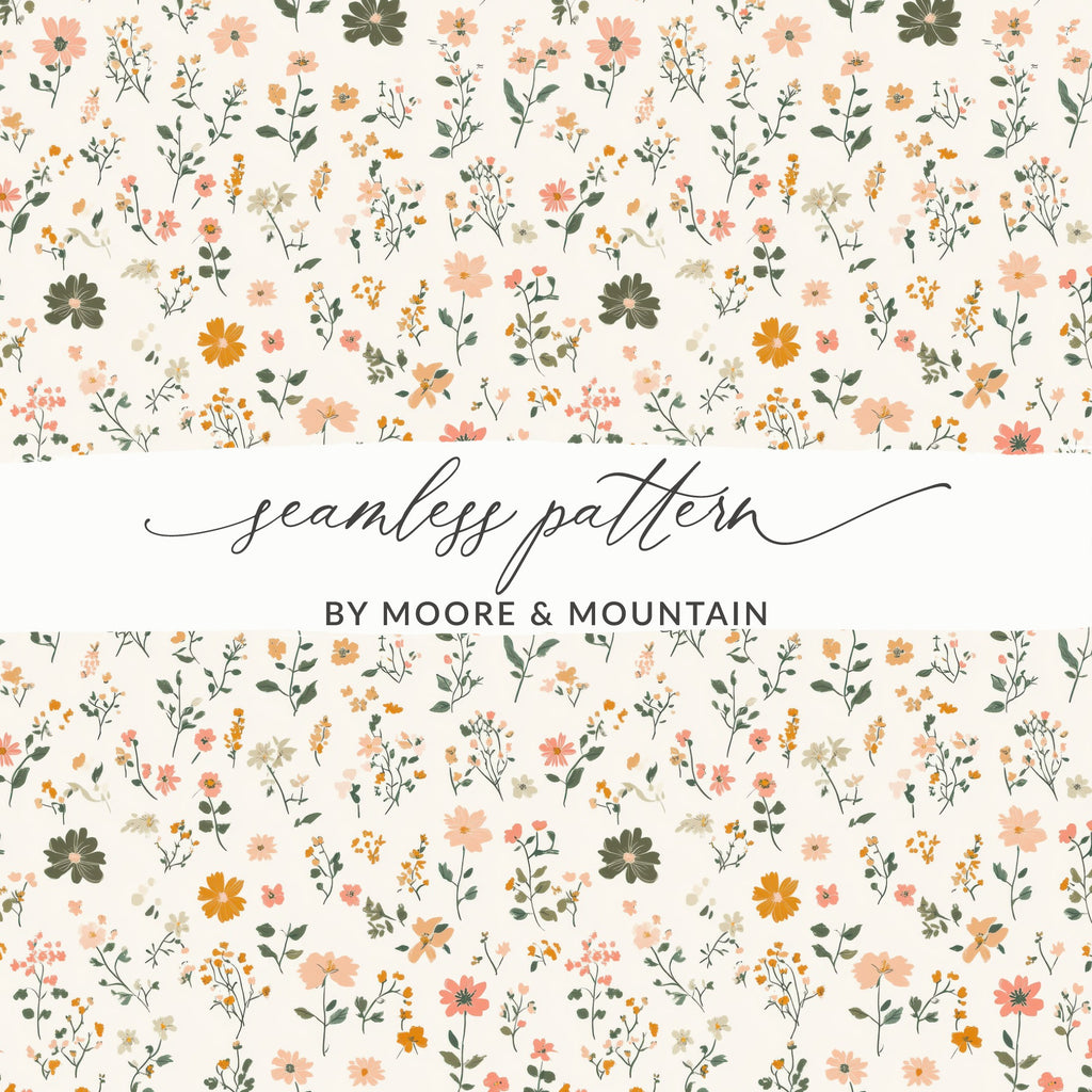 Modern Ditsy Flower Pattern Vector File for Your Projects - Moore and Mountain