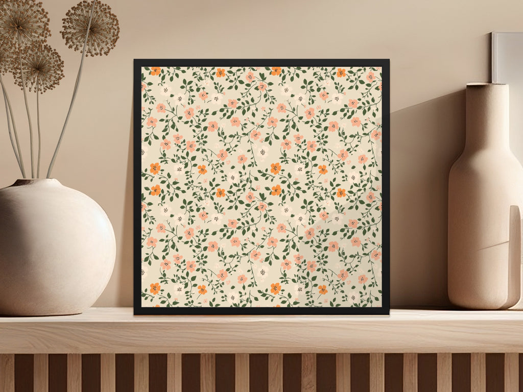 Modern Ditsy Flower Pattern With Leaves For Backgrounds Digital - Moore and Mountain