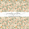 Modern Ditsy Flower Pattern With Leaves For Backgrounds Digital - Moore and Mountain
