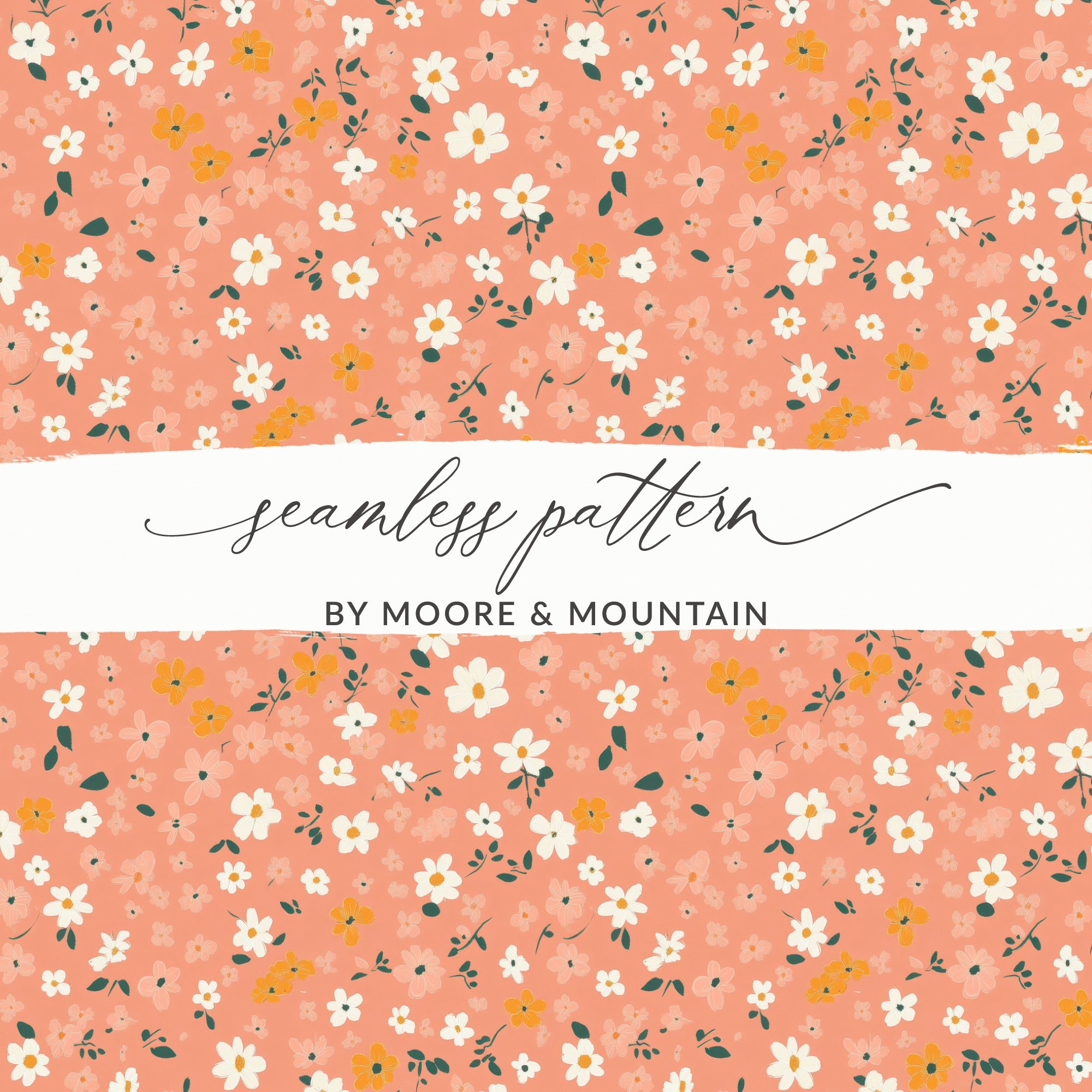 Modern Ditsy Flower Pattern for Your Creative Needs - Moore and Mountain
