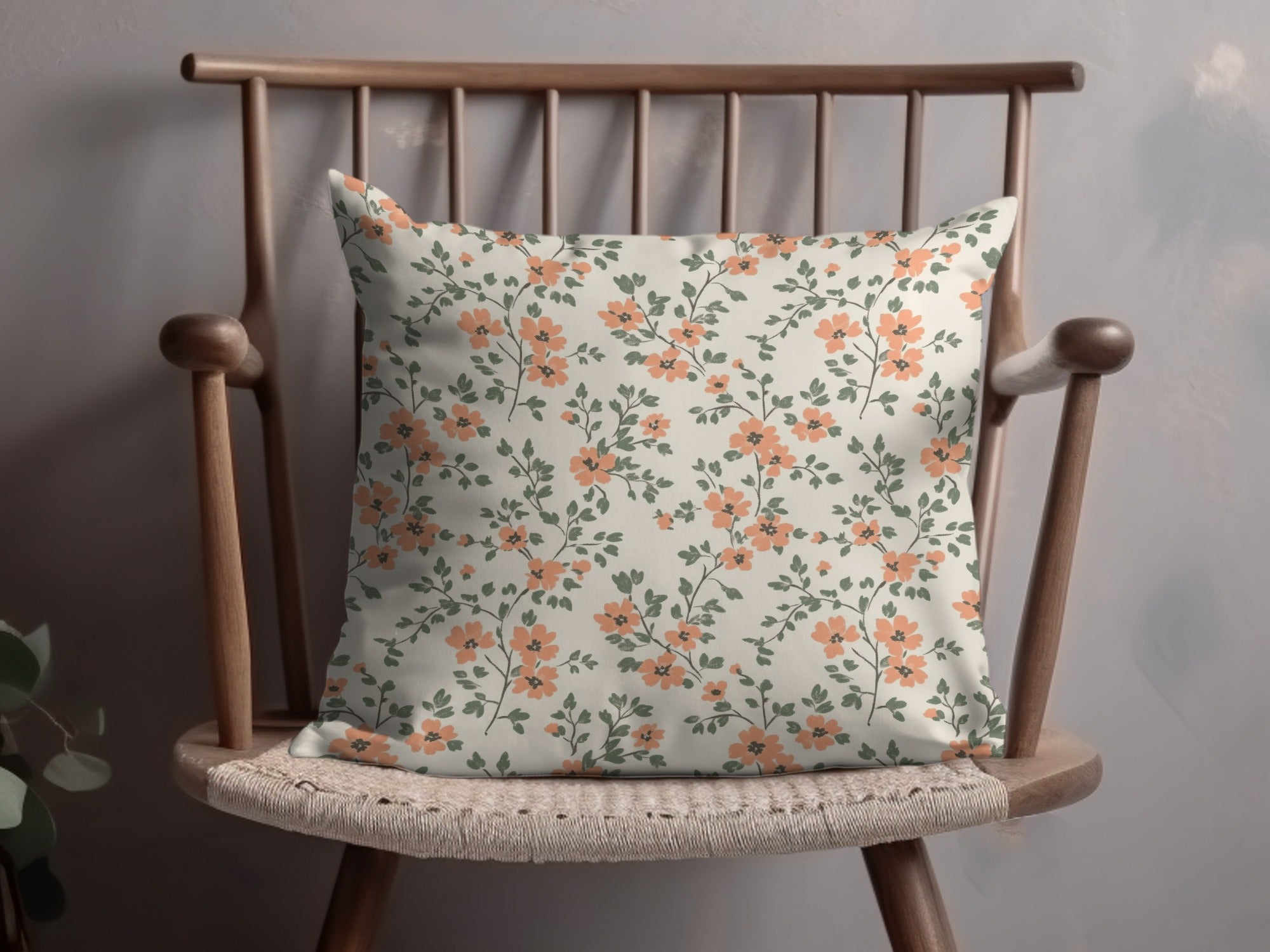 Modern Ditsy Flower Pattern with Elegant Peach Blooms Digital - Moore and Mountain